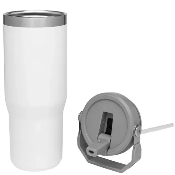30 Oz Stainless Steel Tumbler with Straw - 30 Oz Stainless Steel Tumbler with Straw - Image 1 of 3