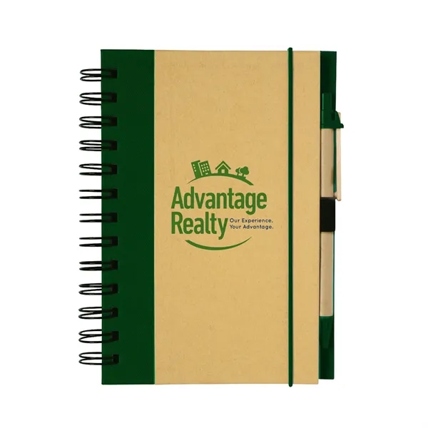 Eco-Inspired Spiral Notebook & Pen - Eco-Inspired Spiral Notebook & Pen - Image 5 of 6