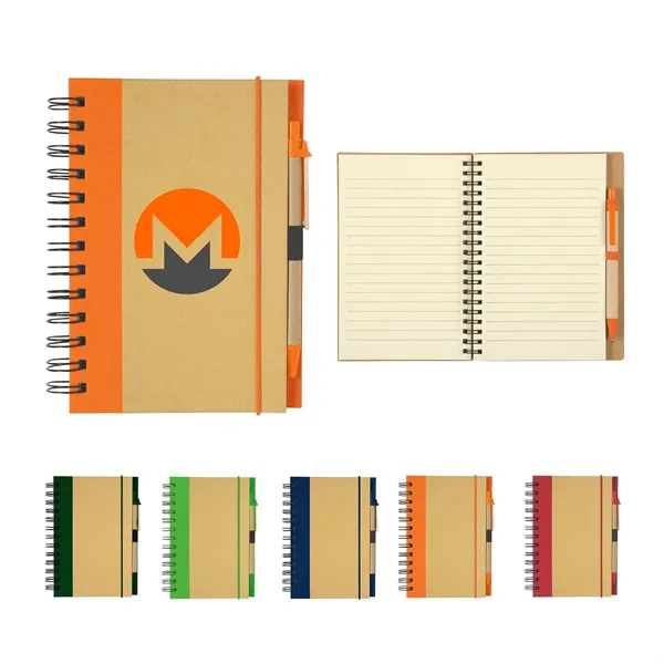 Eco-Inspired Spiral Notebook & Pen - Eco-Inspired Spiral Notebook & Pen - Image 0 of 6