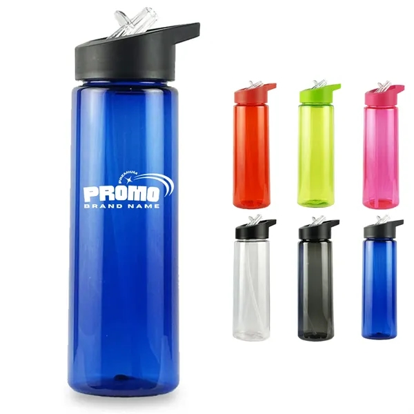 Portable Sports Water Bottle With Dustproof Flip-Top Straw - Portable Sports Water Bottle With Dustproof Flip-Top Straw - Image 0 of 2