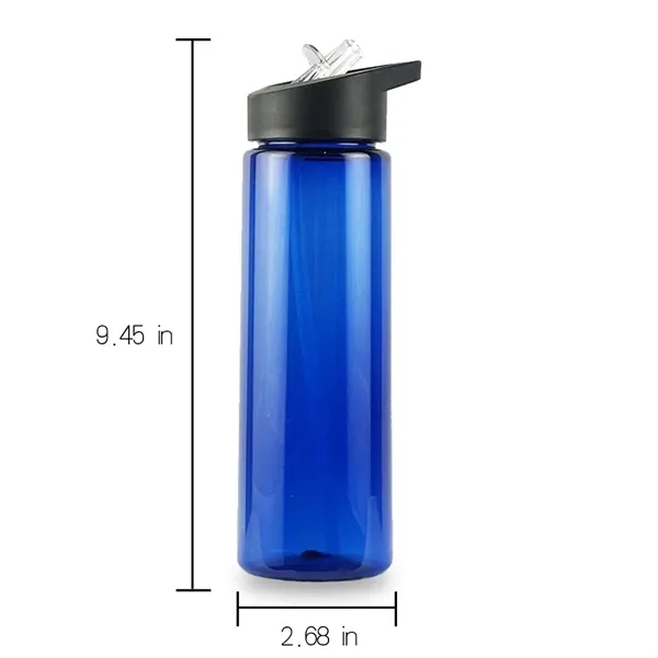 Portable Sports Water Bottle With Dustproof Flip-Top Straw - Portable Sports Water Bottle With Dustproof Flip-Top Straw - Image 1 of 2