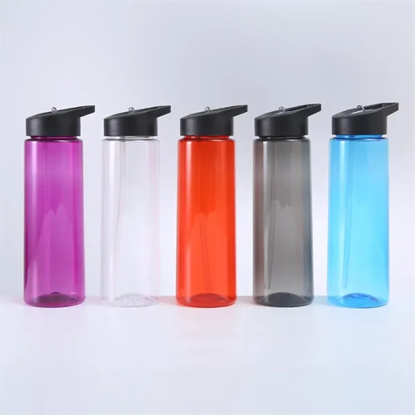 Portable Sports Water Bottle With Dustproof Flip-Top Straw - Portable Sports Water Bottle With Dustproof Flip-Top Straw - Image 2 of 2