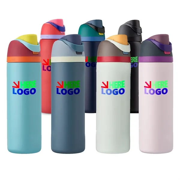 24oz Insulated Water Bottle with Straw - 24oz Insulated Water Bottle with Straw - Image 0 of 8