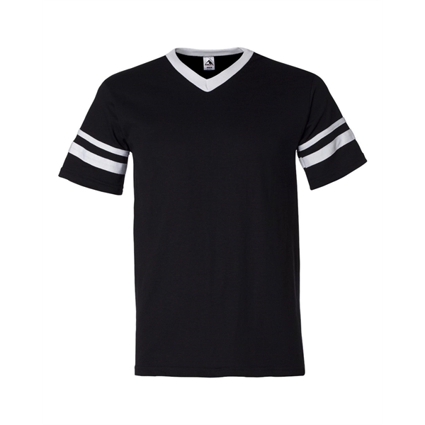 Augusta Sportswear V-Neck Jersey with Striped Sleeves - Augusta Sportswear V-Neck Jersey with Striped Sleeves - Image 1 of 74