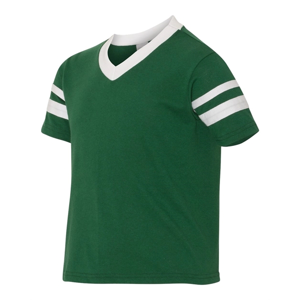 Augusta Sportswear Youth V-Neck Jersey with Striped Sleeves - Augusta Sportswear Youth V-Neck Jersey with Striped Sleeves - Image 5 of 73