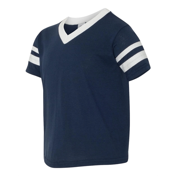 Augusta Sportswear Youth V-Neck Jersey with Striped Sleeves - Augusta Sportswear Youth V-Neck Jersey with Striped Sleeves - Image 16 of 73