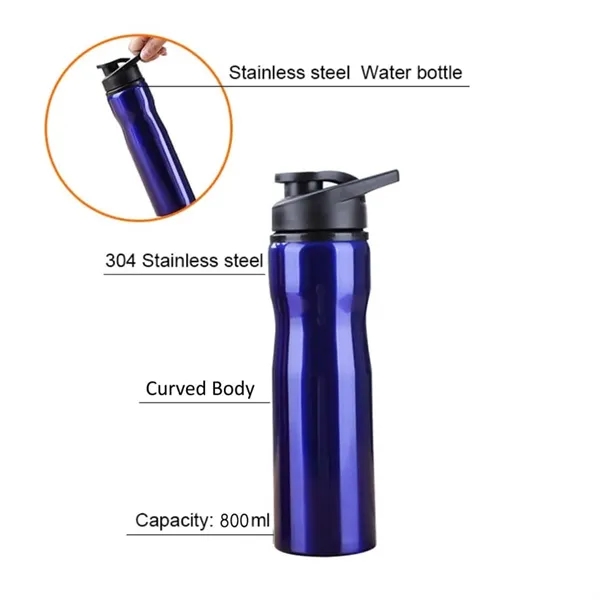 Large Stainless Steel Sports Outdoor Portable Water Bottle - Large Stainless Steel Sports Outdoor Portable Water Bottle - Image 1 of 4