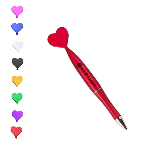 Heart Shaped Rotating Ballpoint Pen - Heart Shaped Rotating Ballpoint Pen - Image 0 of 1