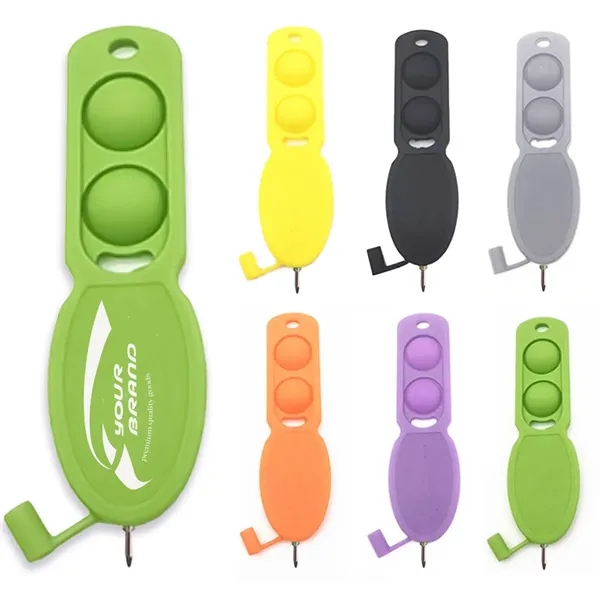 Silicone Portable Push Pop Pen With Carabiner - Silicone Portable Push Pop Pen With Carabiner - Image 0 of 3