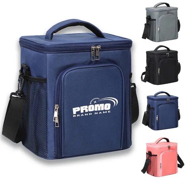 Square Large Capacity Insulated Lunch Bag Tote With Strap - Square Large Capacity Insulated Lunch Bag Tote With Strap - Image 0 of 4