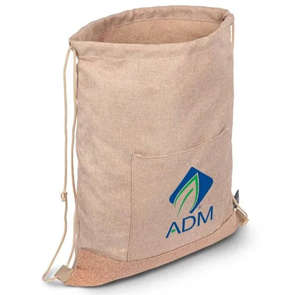 Taylor RPET Drawstring Backpack - Khaki - Taylor RPET Drawstring Backpack - Khaki - Image 0 of 4