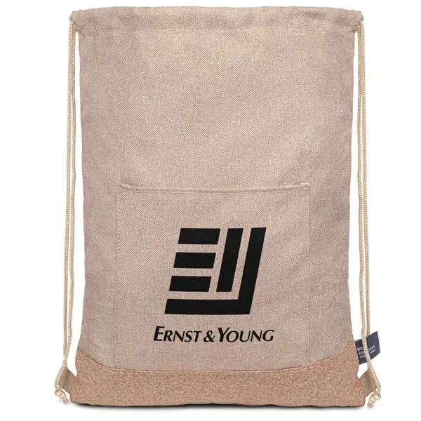 Taylor RPET Drawstring Backpack - Khaki - Taylor RPET Drawstring Backpack - Khaki - Image 1 of 4