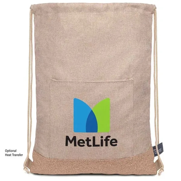 Taylor RPET Drawstring Backpack - Khaki - Taylor RPET Drawstring Backpack - Khaki - Image 3 of 4
