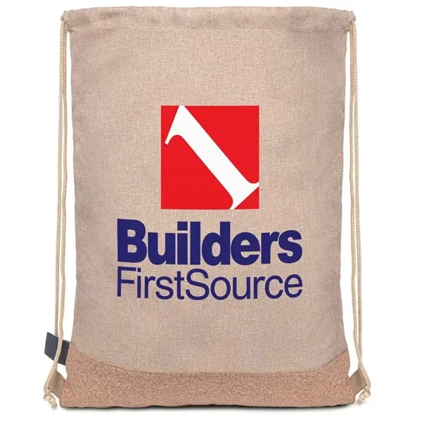 Taylor RPET Drawstring Backpack - Khaki - Taylor RPET Drawstring Backpack - Khaki - Image 4 of 4