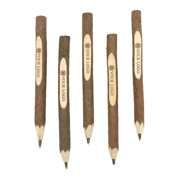 Bark-Shaped Wood Ballpoint Pen