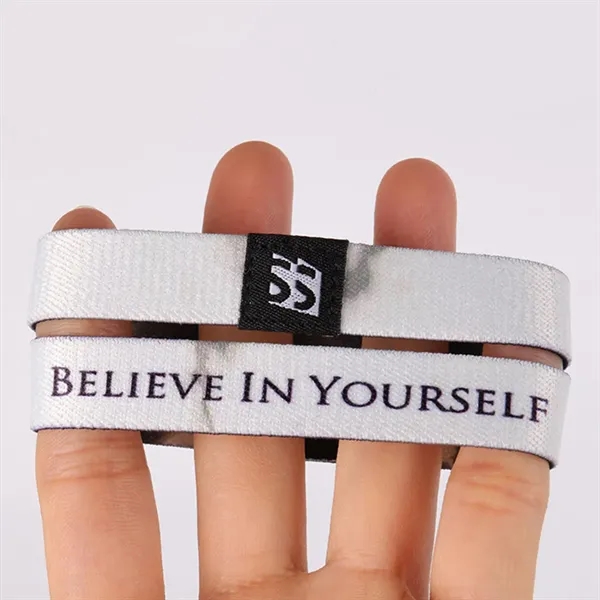 Full Color Polyester Stretch Sport Wristbands - Full Color Polyester Stretch Sport Wristbands - Image 1 of 1
