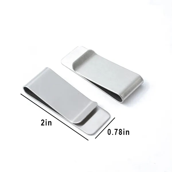 Mini Stainless Steel Engravable Money Clip - Mini Stainless Steel Engravable Money Clip - Image 1 of 1