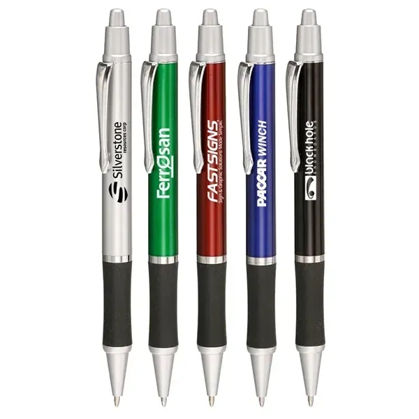 Custom Ballpoint Pen with Rubber Grip - Custom Ballpoint Pen with Rubber Grip - Image 0 of 2