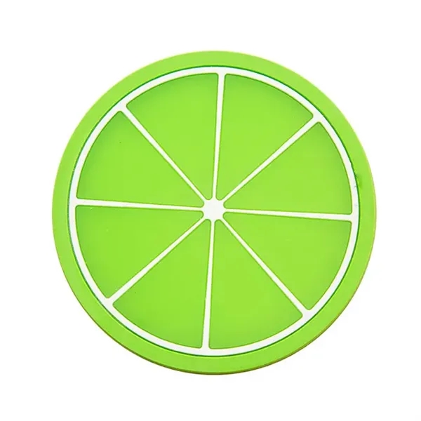 Colorful Eco-friendly Fruit Silicone Drinks Coasters - Colorful Eco-friendly Fruit Silicone Drinks Coasters - Image 1 of 1