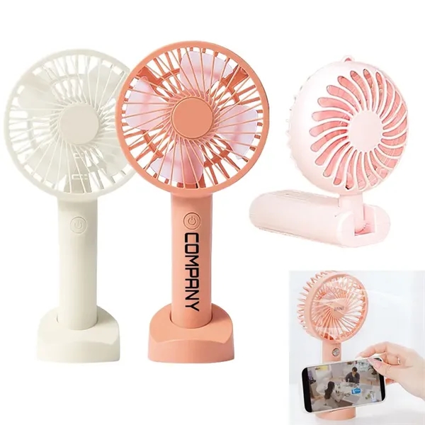 Portable silent motor charge cable Battery hand held fan - Portable silent motor charge cable Battery hand held fan - Image 0 of 8