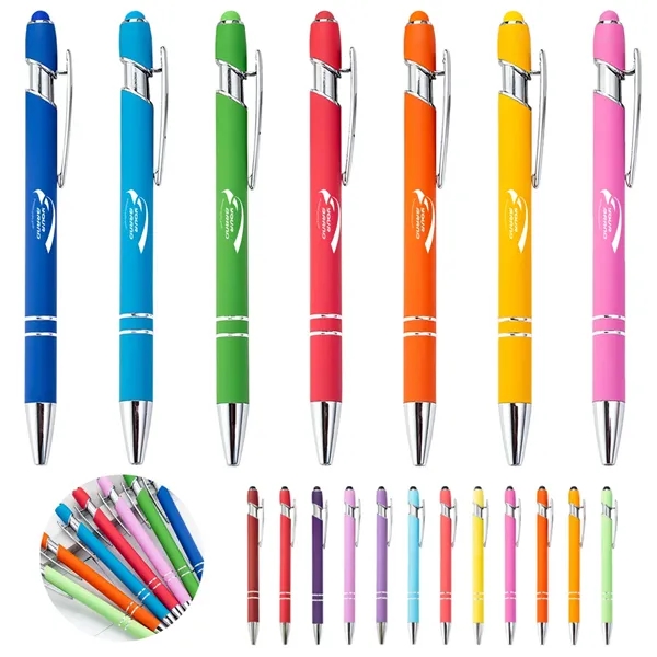 2-in-1 Retractable Capacitive Stylus Metal Tip Ballpoint Pen - 2-in-1 Retractable Capacitive Stylus Metal Tip Ballpoint Pen - Image 0 of 6