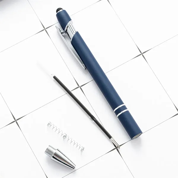 2-in-1 Retractable Capacitive Stylus Metal Tip Ballpoint Pen - 2-in-1 Retractable Capacitive Stylus Metal Tip Ballpoint Pen - Image 4 of 6