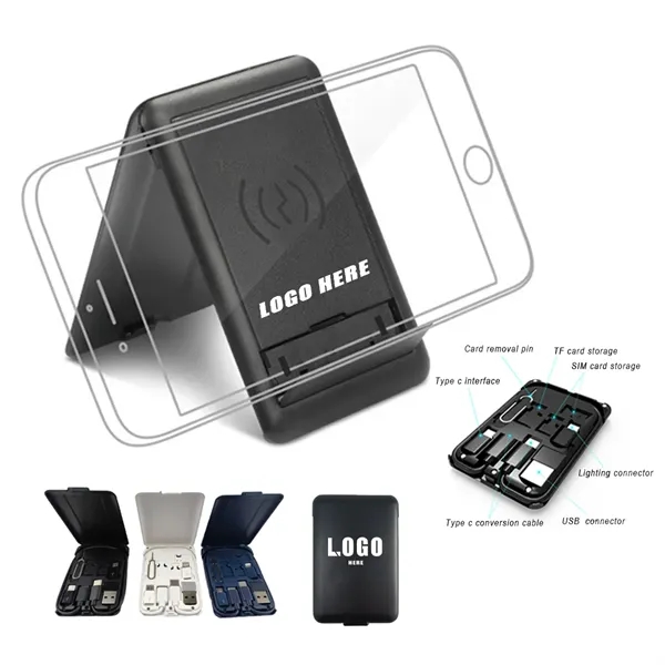 15W Wireless Charging Phone Stand With Ports