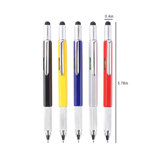 6 in 1 Metal Tool Ballpoint Pen - 6 in 1 Metal Tool Ballpoint Pen - Image 1 of 1