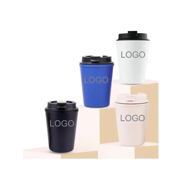 Reuseable PP Coffee Mug with Lid - Reuseable PP Coffee Mug with Lid - Image 0 of 7