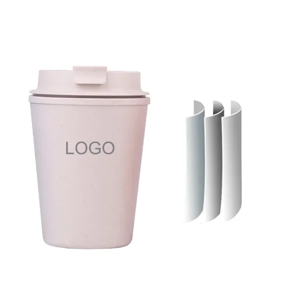 Reuseable PP Coffee Mug with Lid - Reuseable PP Coffee Mug with Lid - Image 3 of 7