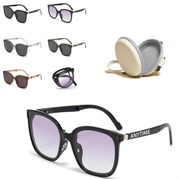 Easy Carry Folding Square Mini Sunglasses For Travel - Easy Carry Folding Square Mini Sunglasses For Travel - Image 0 of 1