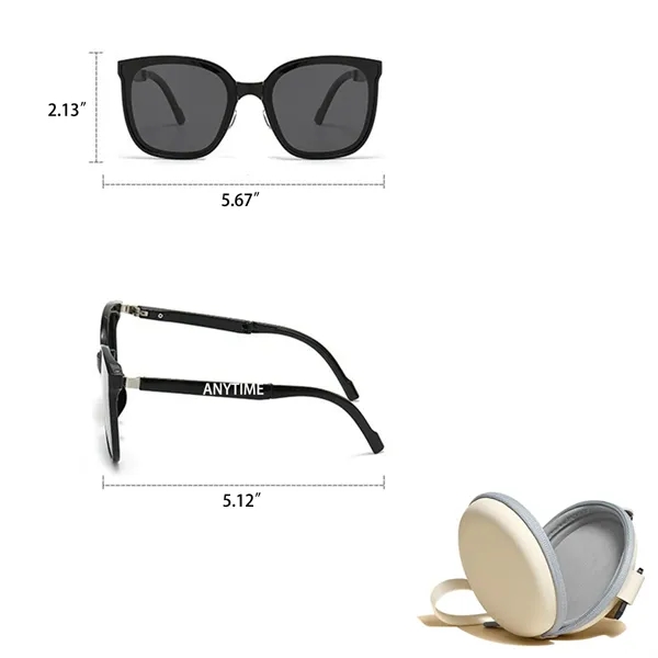 Easy Carry Folding Square Mini Sunglasses For Travel - Easy Carry Folding Square Mini Sunglasses For Travel - Image 1 of 1