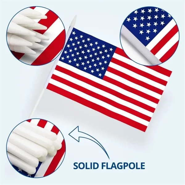 Economy Cotton U.S. Stick Flag - Economy Cotton U.S. Stick Flag - Image 3 of 5