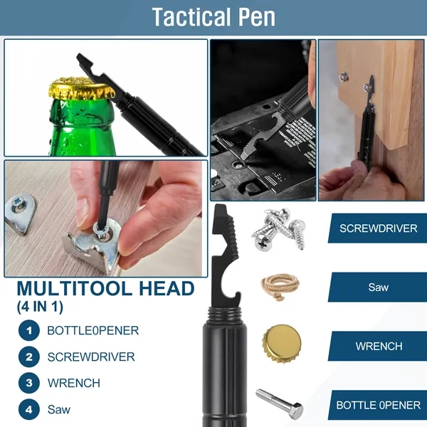 Military Tactical Pen Gadgets Bottle Opener Flashlight - Military Tactical Pen Gadgets Bottle Opener Flashlight - Image 2 of 4
