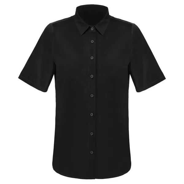 Women's Button Down Short Sleeve Twill Shirt - Women's Button Down Short Sleeve Twill Shirt - Image 7 of 7
