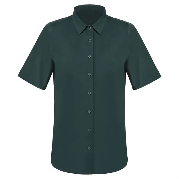 Women's Button Down Short Sleeve Twill Shirt - Women's Button Down Short Sleeve Twill Shirt - Image 6 of 7
