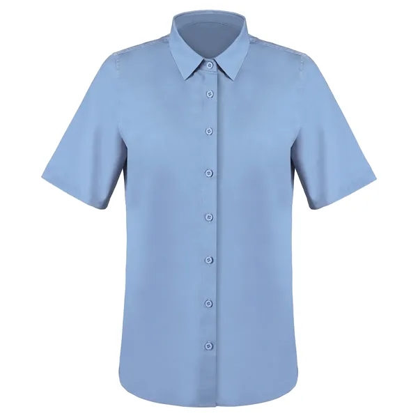 Women's Button Down Short Sleeve Twill Shirt - Women's Button Down Short Sleeve Twill Shirt - Image 2 of 7