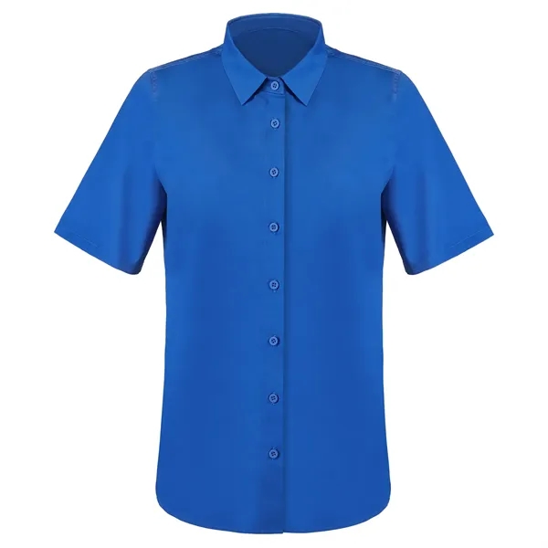 Women's Button Down Short Sleeve Twill Shirt - Women's Button Down Short Sleeve Twill Shirt - Image 3 of 7