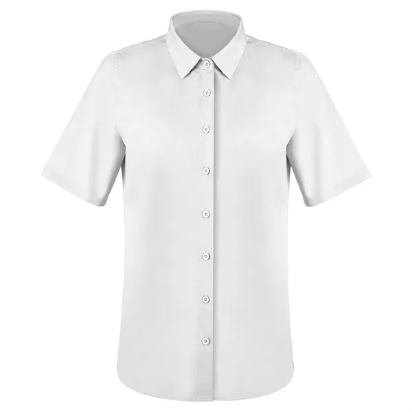 Women's Button Down Short Sleeve Twill Shirt - Women's Button Down Short Sleeve Twill Shirt - Image 1 of 7