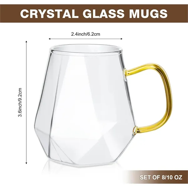 Glass Coffee Cups with Handle - Glass Coffee Cups with Handle - Image 1 of 6