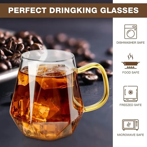 Glass Coffee Cups with Handle - Glass Coffee Cups with Handle - Image 2 of 6