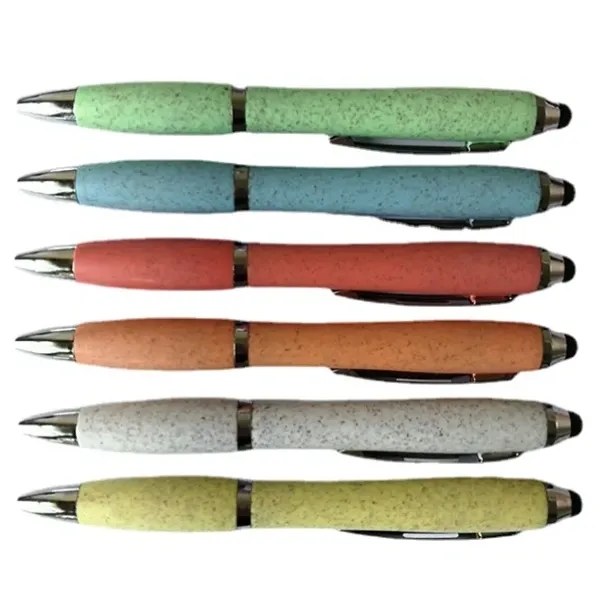 Natural Straw Stylus Ballpoint Pen - Natural Straw Stylus Ballpoint Pen - Image 2 of 3