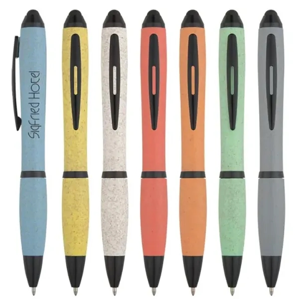 Natural Straw Stylus Ballpoint Pen - Natural Straw Stylus Ballpoint Pen - Image 0 of 3