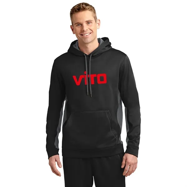 Sport-Tek® Sport-Wick® Fleece Colorblock Hooded Pullover - Sport-Tek® Sport-Wick® Fleece Colorblock Hooded Pullover - Image 0 of 7