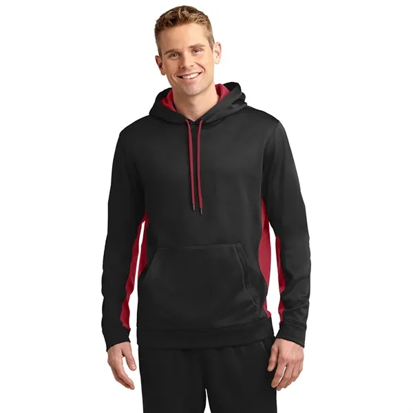 Sport-Tek® Sport-Wick® Fleece Colorblock Hooded Pullover - Sport-Tek® Sport-Wick® Fleece Colorblock Hooded Pullover - Image 3 of 7