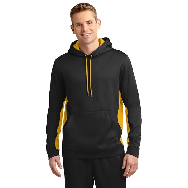 Sport-Tek® Sport-Wick® Fleece Colorblock Hooded Pullover - Sport-Tek® Sport-Wick® Fleece Colorblock Hooded Pullover - Image 4 of 7