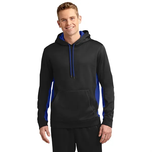 Sport-Tek® Sport-Wick® Fleece Colorblock Hooded Pullover - Sport-Tek® Sport-Wick® Fleece Colorblock Hooded Pullover - Image 5 of 7