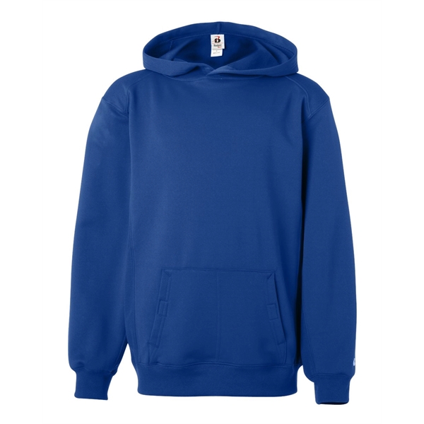 Badger Youth Performance Fleece Hooded Sweatshirt - Badger Youth Performance Fleece Hooded Sweatshirt - Image 12 of 36