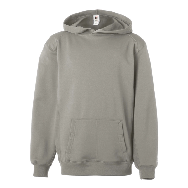 Badger Youth Performance Fleece Hooded Sweatshirt - Badger Youth Performance Fleece Hooded Sweatshirt - Image 15 of 36