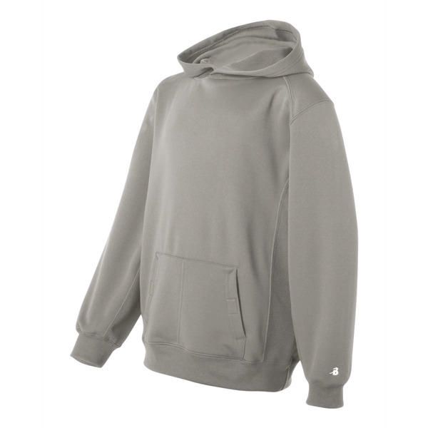 Badger Youth Performance Fleece Hooded Sweatshirt - Badger Youth Performance Fleece Hooded Sweatshirt - Image 16 of 36